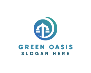 Modern Legal Scales logo design