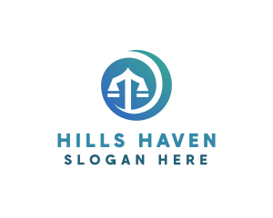 Modern Legal Scales logo design