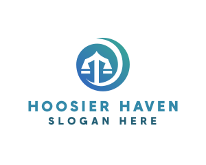 Modern Legal Scales logo design