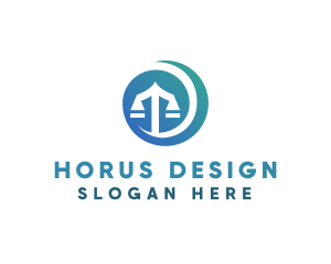 Modern Legal Scales logo design