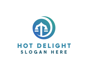 Modern Legal Scales logo design