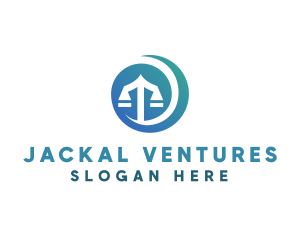 Modern Legal Scales logo design