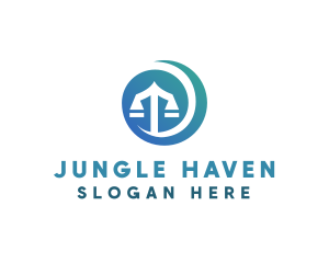 Modern Legal Scales logo design