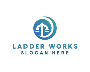 Modern Legal Scales logo design