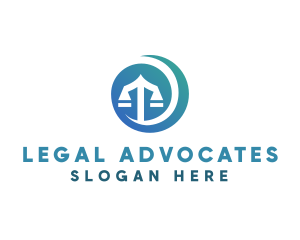 Modern Legal Scales logo design