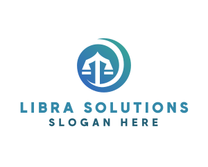 Modern Legal Scales logo design