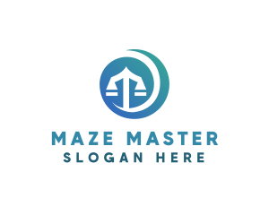 Modern Legal Scales logo design