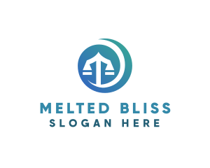 Modern Legal Scales logo design