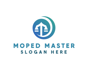 Modern Legal Scales logo design