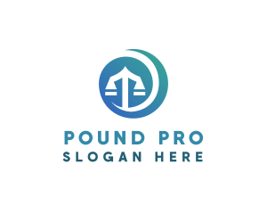 Modern Legal Scales logo design