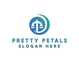 Modern Legal Scales logo design