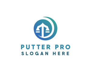 Modern Legal Scales logo design