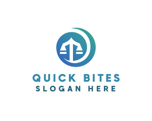 Modern Legal Scales logo design