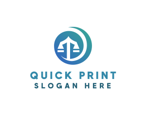 Modern Legal Scales logo design