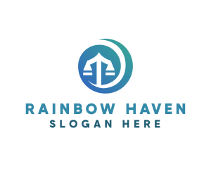 Modern Legal Scales logo design