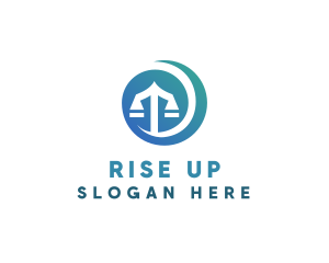 Modern Legal Scales logo design