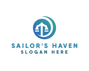 Modern Legal Scales logo design