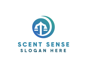 Modern Legal Scales logo design