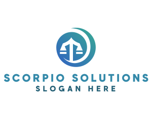 Modern Legal Scales logo design