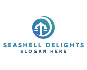 Modern Legal Scales logo design