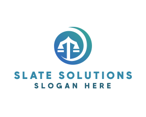 Modern Legal Scales logo design