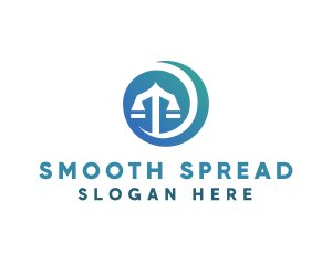 Modern Legal Scales logo design