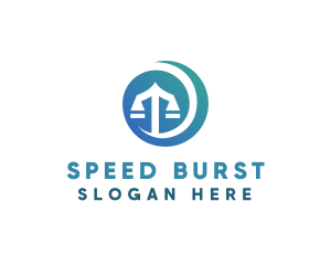 Modern Legal Scales logo design