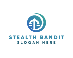 Modern Legal Scales logo design