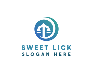 Modern Legal Scales logo design