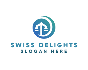 Modern Legal Scales logo design