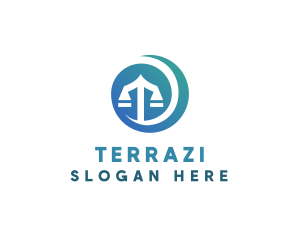 Modern Legal Scales logo design