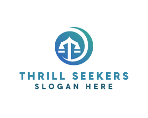 Modern Legal Scales logo design