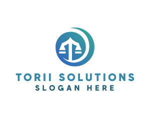 Modern Legal Scales logo design