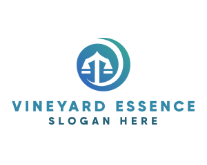 Modern Legal Scales logo design