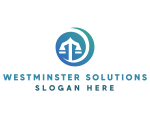 Modern Legal Scales logo design