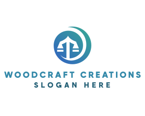 Modern Legal Scales logo design