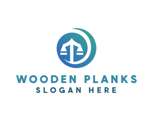 Modern Legal Scales logo design