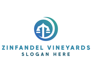 Modern Legal Scales logo design