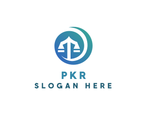 Modern Legal Scales logo design