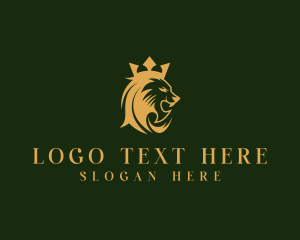 Royal - Wild Lion King logo design
