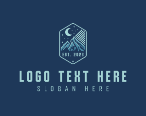 Blue Moon - Moon Mountain Camp logo design