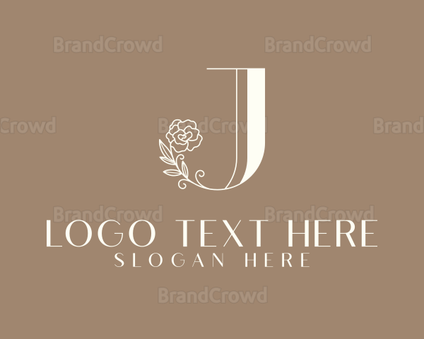 Elegant Flower Letter J Logo