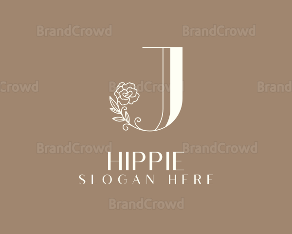 Elegant Flower Letter J Logo