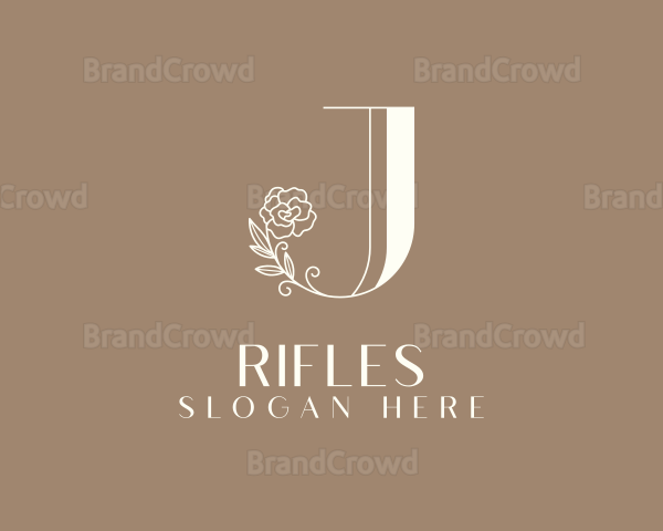 Elegant Flower Letter J Logo