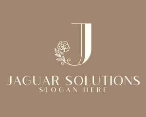 Elegant Flower Letter J logo design