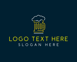 Neon Beer Mug  Logo