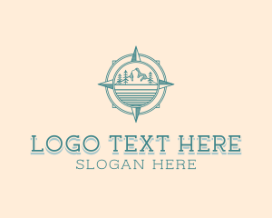 River - Travel Outdoor Hiking logo design