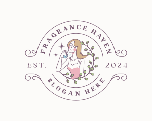 Woman Beauty Scent Perfume logo design