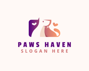 Dog Cat Veterinarian logo design