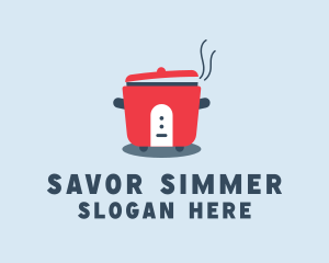 Slow Cooker - Steaming Rice Cooker logo design